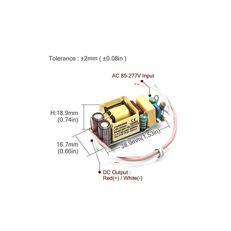 Constant Current LED Driver PCB – J) 600 mA (Constant)