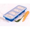 HIC Kitchen Prep-N-Freeze Portion Tray with Lid, Collapsible European-Grade Silicone,
