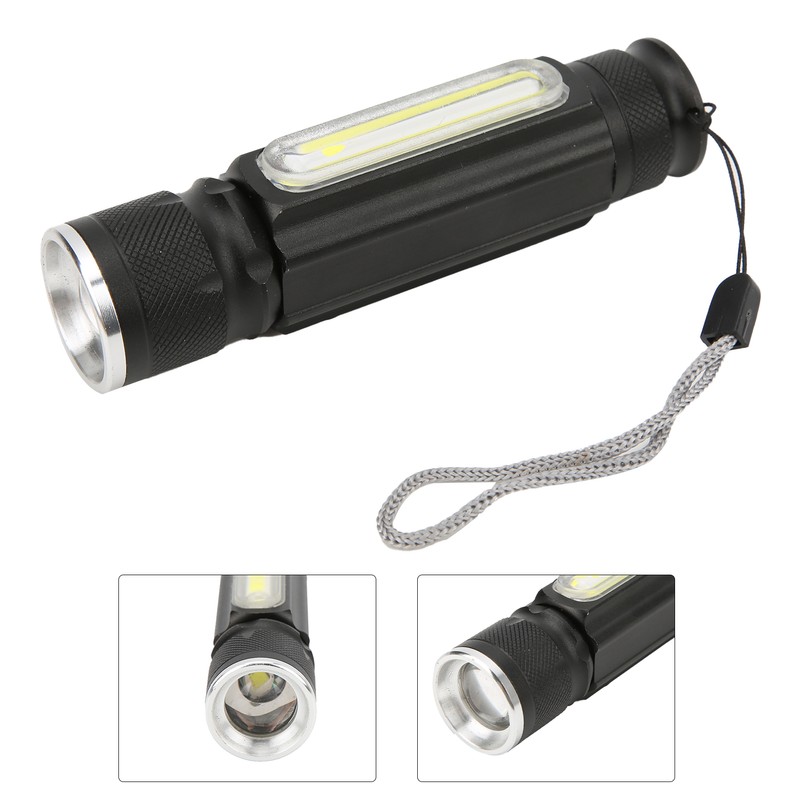Flashlight Rechargeable Portable Aluminium Waterproof Nonslip Wearproof Pocket Flashlight