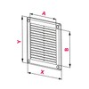 AirTech-UK Air Vent Grille Wall Ducting Plastic Cover Ventilation White