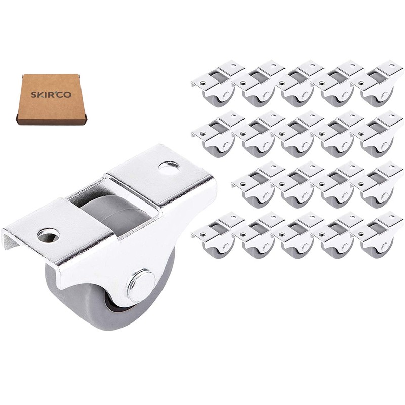 SKIR'CO Pack of 20 Small 25 mm Furniture Castors Rubber