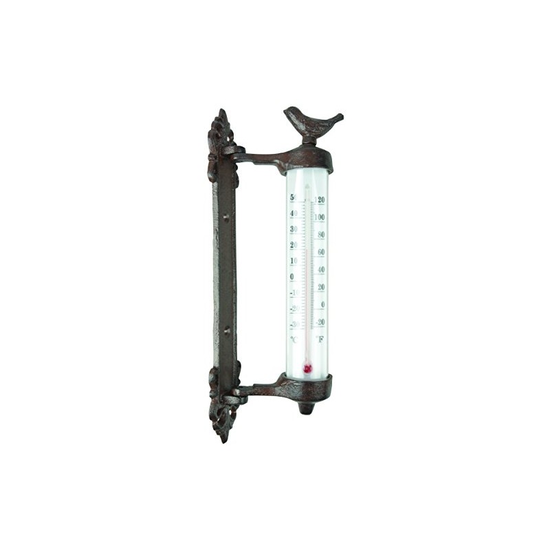 Esschert Design BR20 Series Bird Wall Thermometer in Giftbox, Antique