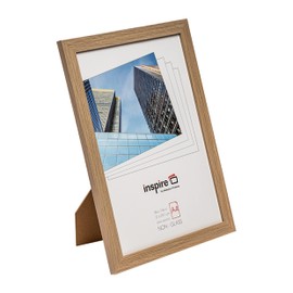 Hampton Frames SORBONNE Paperwrap Poster Photo Frame Acrylic (Non Glass) Wood Effect A4 (21x30cm) SORA4NG Brown