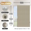 AJAZZ 100% Blackout Cream Yellow Accordion Door Curtains (98" W