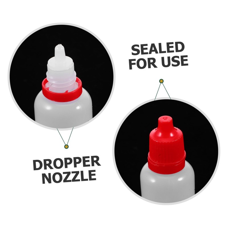 CHILDWEET 50pcs Refillable Eye Dropper Containers Cap for Essential Oils