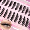 Selbstklebende Wimpern Cluster vorgeklebte Wimpernbüschel 120 Stück Flauschiges C Curl