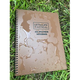 LETHALIFE 8.5x11 inch All Weather Notepad Writing Pad (Coyote Brown)