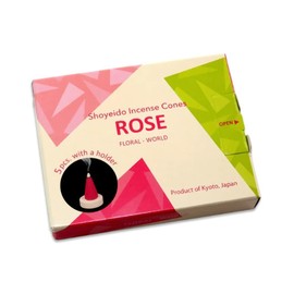 SHOYEIDO Rose Incense Cones, 5-Cone Set