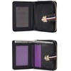 FOXLOVER Genuine Leather Zip Small Wallet Women RFID Blocking Credit