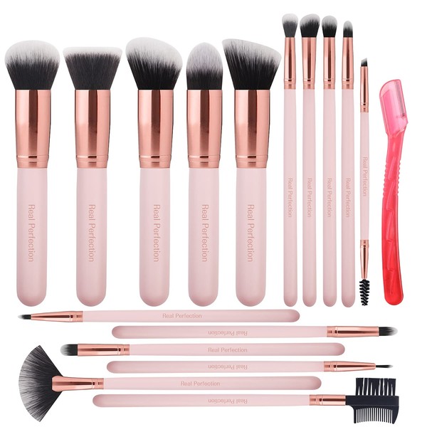 Real Perfection Real Perfection Makeup Brush Set 16 Pcs with