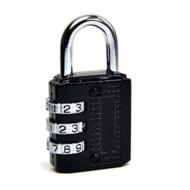 Bulk Hardware BH00408 Combination Padlock with Resettable 3 -Digit Combination, 35 mm (1.3/8 inch) - Black