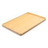 Webacoo Bamboo Serving Tray Rectangle Glossy Decorative Serving Platter with