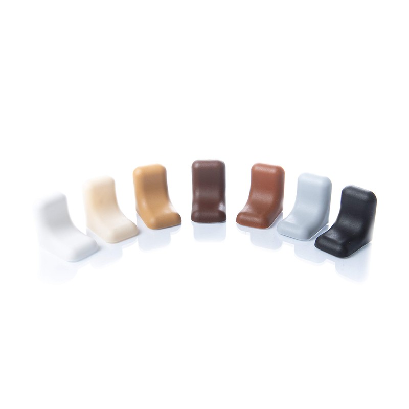 20 x Sossai® Angle Connectors Galvanised Metal with Cover BT2