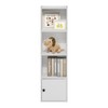 Furinno Luder Shelf Bookcase with 1 Door Storage Cabinet, White