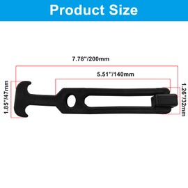 Coufce 2 PCS 7.78" Rubber Flexible Draw Latch Cooler Latches Replacement T-Handle Hasp Hood Catch Vehicle Engine Hood, Tool Box, Golf Cart, Engineering Machine Hood, Farm Machinery