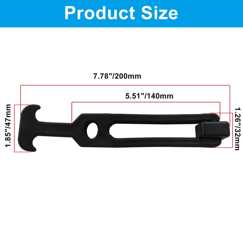 Coufce 2 PCS 7.78" Rubber Flexible Draw Latch Cooler Latches