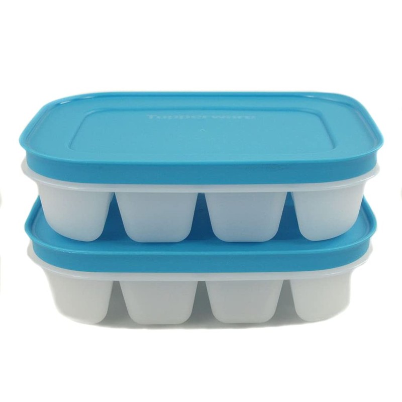 Tupperware Mini Cubes Ice Cubes White Blue (2)