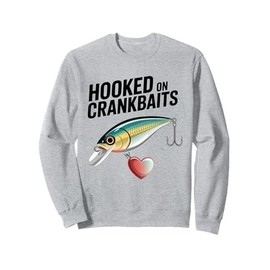 Crankbait Cranky Fisherman Men's Fathers Day Fishing Gear Sweatshirt
