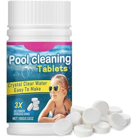 Aforentier 100PCS Multifunctional Chlorine Tablets for Swimming Pools, Hot Tubs & Spas - Cleaning Tablets for Inflatable Spas & Pool Maintenance