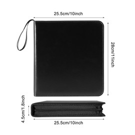 240 Pockets Portable Binder Large Photo Album Book For i-Type Square Polaroid Photos and Instax Wide Film Pictures (Black)