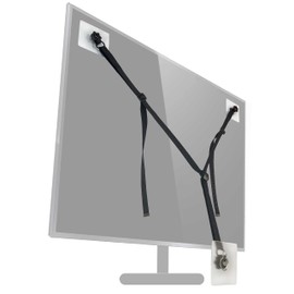 3 Pack No-Drill Flat Screen TV Safety Straps, Adjustable Anti-Tip Furniture Anchor Kit for Baby Proofing