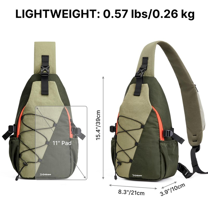 G4Free RFID Blocking Sling Bag for Men Women, Crossbody Bags