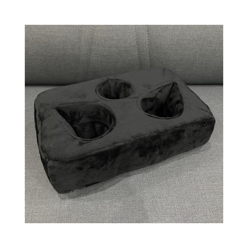 Couch Cup Holder Pillow, Couch Drinks Remotes Holder for Center