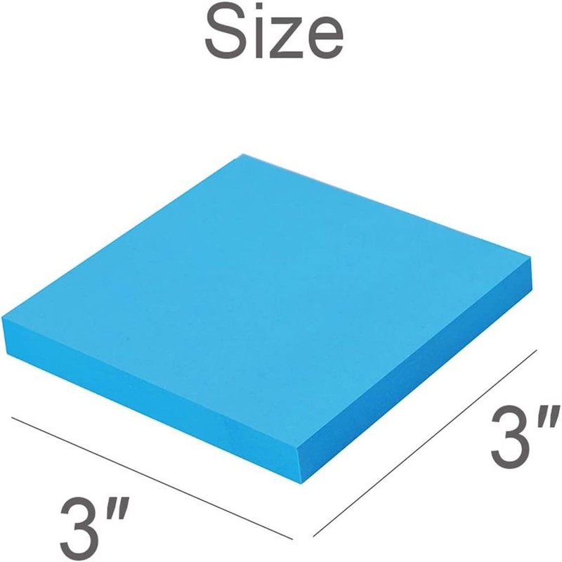 800 Sheets Sticky Notes， 3x3 Inches Bright Colors Self-Stick Pads，