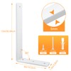 White Floating Shelf Bracket 12 Inch, 6 Pack Heavy Duty