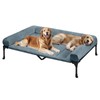 Veehoo Cooling Elevated Dog Bed + Removable Fluffy Plush Pillow