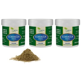 VITAIDEAL VEGAN® "MEGA-SPAR-POT" Echinacea Root Powder (Echinacea Purpurea, Coneflower, Purple Coneflower) 3 x 300 g Including Measuring Spoon, Pure Natural without Additives