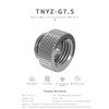 Barrow G1/4" Male to Female Extender Fitting, 7.5mm, Silver Shiny
