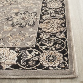 Safavieh Persian Garden Collection PEG608P Traditional Oriental Viscose Area Rug, 4' x 5'3", Grey / Black