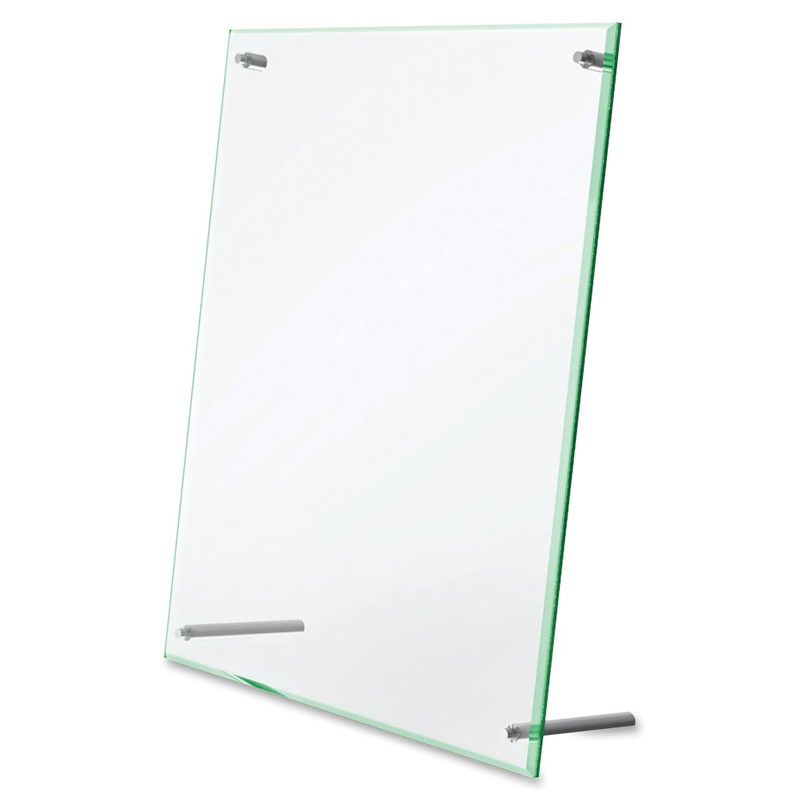 deflect-o Superior Image Beveled Edge L-Frame Base Desktop Sign Holder,
