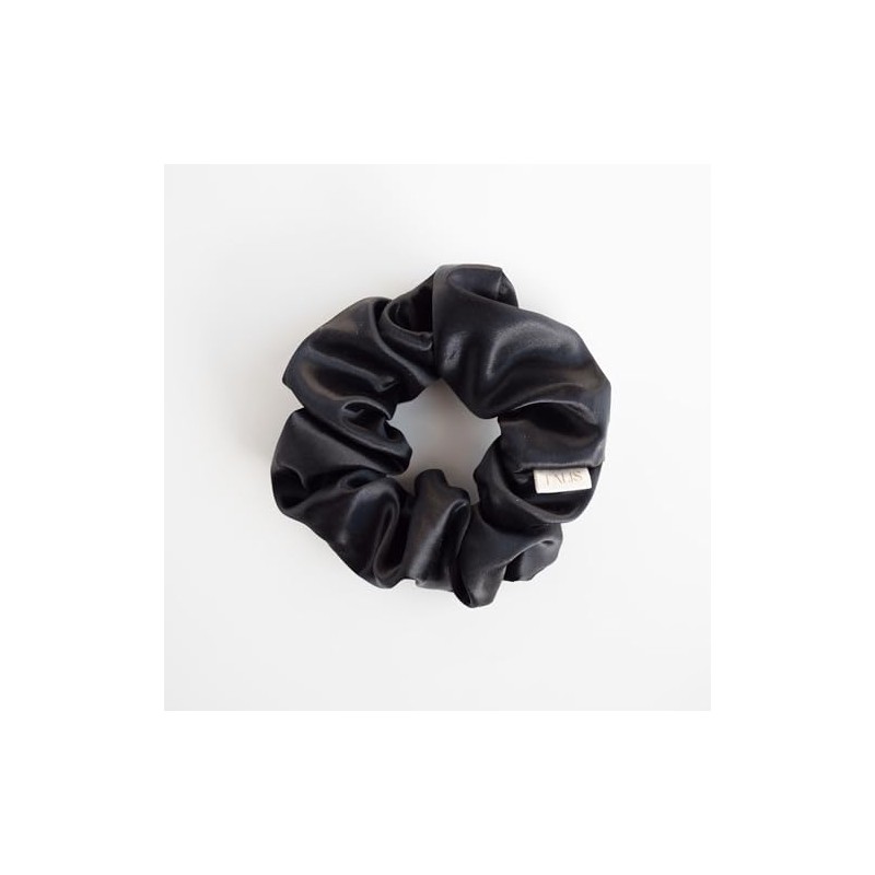 Mulberry Silk Hair Scrunchie (Black)