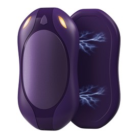 WHATOOK Hand Warmers Rechargeable Electric Hands Warmer 2 Pack Portable Heater Reusable USB Heated Gloves for Kids Women Outdoor Golf Camping Hunting Men Gifts (Purple)