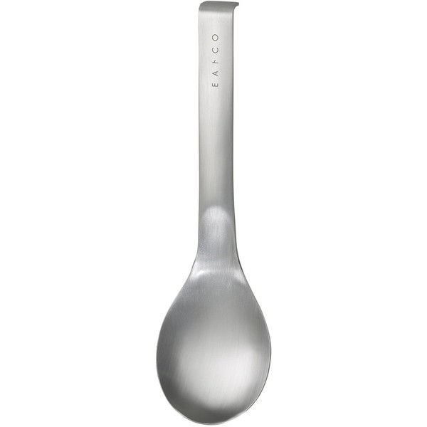 Yoshikawa EATOCO AS0024 Suqu Serving Spoon, W 2.6 x L 9.1 inches (6.5 x 23 cm), Stainless Steel, Silver