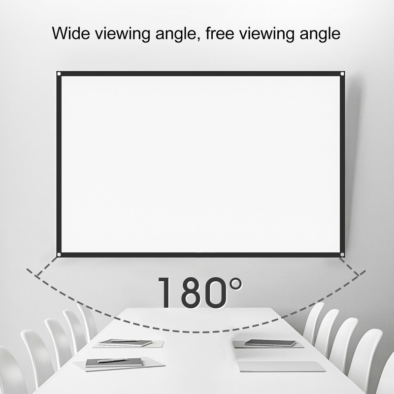 84inch Projector Screen 16:9 HD Projection Screen with Hook for
