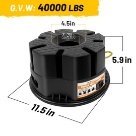 HOXWELL 6''H RV Trailer Jack Block with Bag, Camper Stabilizer Blocks for Travel Trailer, Use for Any Tongue Jack, Post, Foot, 5th Wheels, Round or Square or Scissor Stabilizer, 1 PC