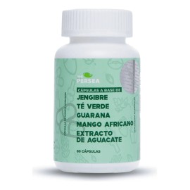 A&G PERSEA - Capsulas DETOX con 60 Caps. Te verde con Jengibre y Extracto de Aguacate