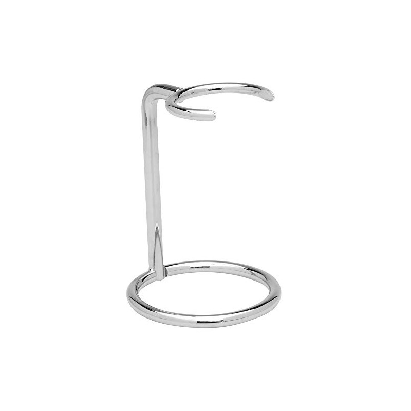 Becker Manicure Shaving Shop Rasierpinselhalter Halterung silberfarben, rund, groß 1