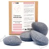 Organic Konjac Face Sponge Combined with Activated Carbon | Set