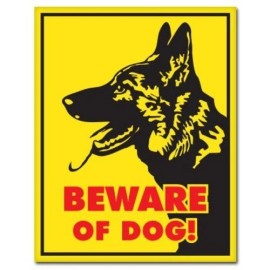 AK Wall Art German Shepherd Beware of Dog Sign Car Vinyl Sticker - SELECT SIZE - (A) X-Small: 3"