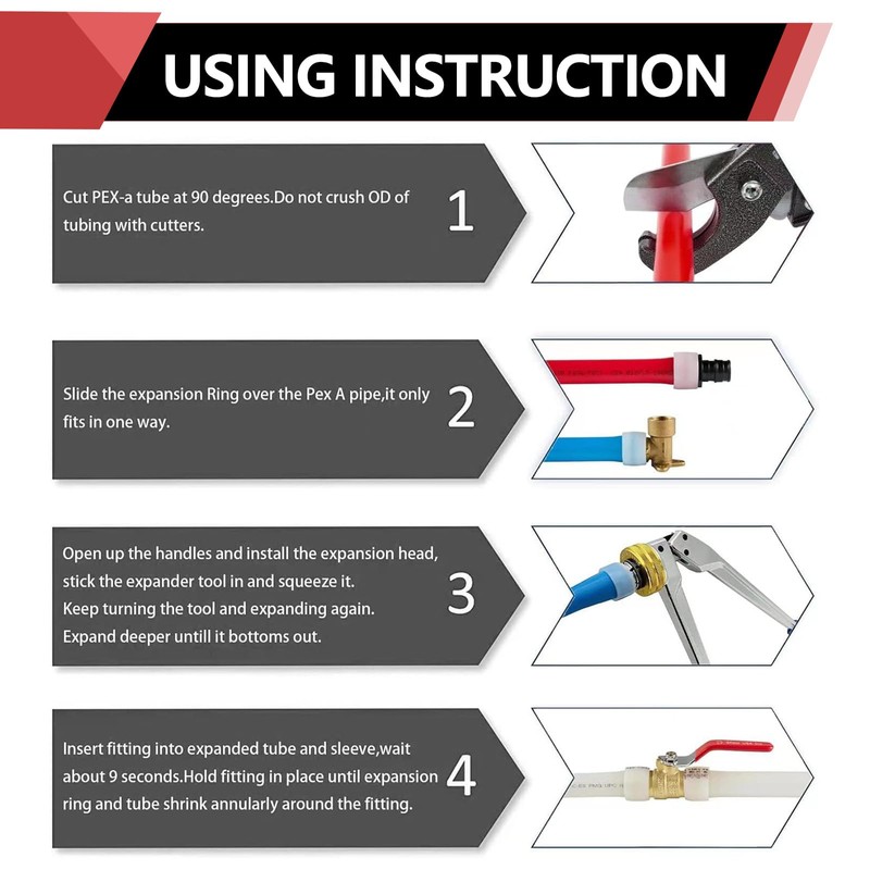 EFIELD 1/2-inch 2 x50 ft Pex-A Pipe, Blue & Red