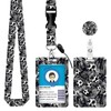 ID Badge Holder with Retractable Lanyard & Badge Reel, 360°
