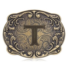 Absbolo Western Belt Buckles for Men ABCDJMR-Z Initial Belt Buckle Cowboy Custom Belt Buckle T