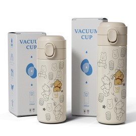 Winnie the Pooh Water Bottle, Direct Drinking, Vacuum Insulated, One Push Stainless Steel, Cute, Cold Insulated, Bottle, For Work or School, Unisex, Birthday 11.8 fl oz (350 ml) / 15.9 fl oz (450 ml