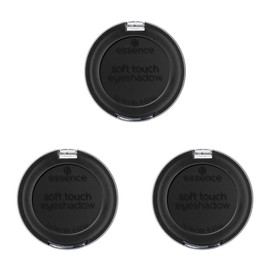 essence Soft Touch Eyeshadow, No. 06 Pitch Black, Instant Result, Long-Lasting, with Vitamins, Colour-Intensive, Vegan, Nanoparticle Free, Pack of 3 (3 x 2 g)