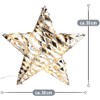 com-four® LED Star with Timer - 30 cm Christmas Star