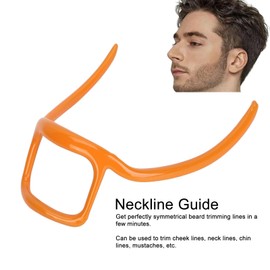 Beard Shaper Mustache Trimming Tool Shaper, Compact Portable Beard Grooming Aid with Step by Step for Home Salon